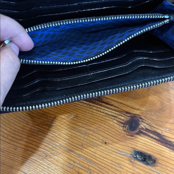 Rebecca Minkoff Black Leather Long Zippered Wallet - Picture 8 of 11